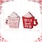 Glitzhome® Wooden Valentine's Coffee Cup Table Décor Set